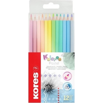 Kores Kolores Pastel trojhranné pastelky 12 barev