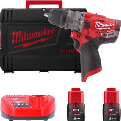 MILWAUKEE M12FPDX-202X M12 FUEL Aku vŕtačka s príklepom s vymeniteľným skľučovadlom, 2x 2,0 Ah 4933464136