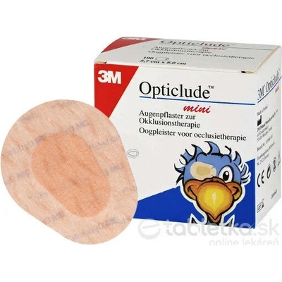 3M Opticlude očná náplasť Mini 5x6, 2 cm (1537) hnedá 100 ks