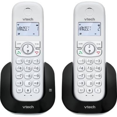 VTech CS1551 DECT telephone cordless 2 handsets with answering machine, innovative charging station, caller blocking, caller recognition/call waiting function, hands-free facility, backlit display