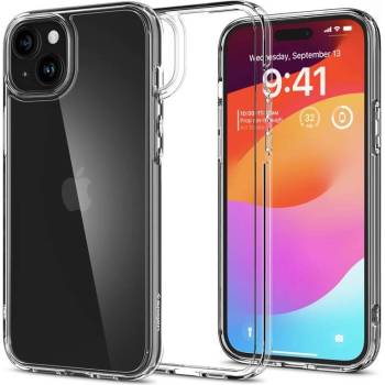 Spigen Противоударен Калъф за iPhone 15 Plus, SPIGEN Ultra Hybrid Case, Прозрачен (ACS06653)