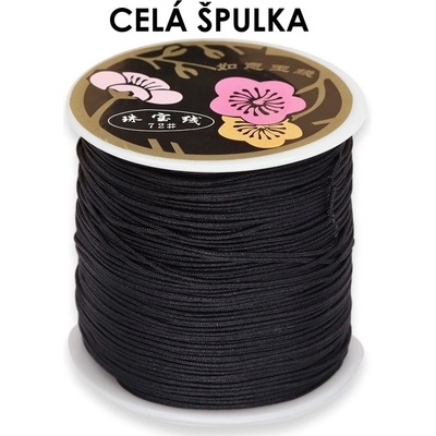 Černá, nylonová šňůrka, 0,8mm (asi 90 m)