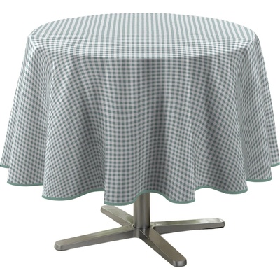 Douceur d'intérieur Kulatý ubrus MINI VICHY Ø 160cm kostka modrý