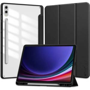 Tech-Protect Калъф за Samsung Tab S10 Lite/ S10 FE/ S9, Tech-Protect Trifold Slim Hybrid Case, Черен (9319456604061)