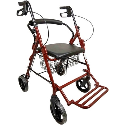Reha Fund RF-616 4 kolesové chodítko a transportný vozík 2v1 Oslo Premium nosnosť 165 kg