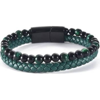 Impress Jewelry pánský pletený green Valiant s korálky 201123162511