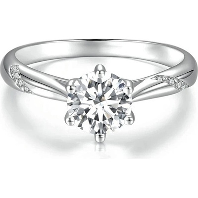 P&J Jewellery Stříbrný moissanitový prsten Lux Aeterna SMR4
