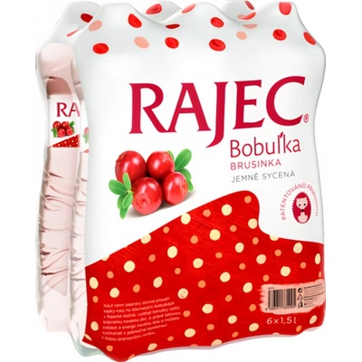 Rajec Pramenitá voda Brusinka jemně sycená 6 x 1,5 l