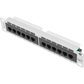 Lanberg Пач панел Lanberg patch panel 12port 1U 10" CAT. 6, grey (PPU6-9012-S)