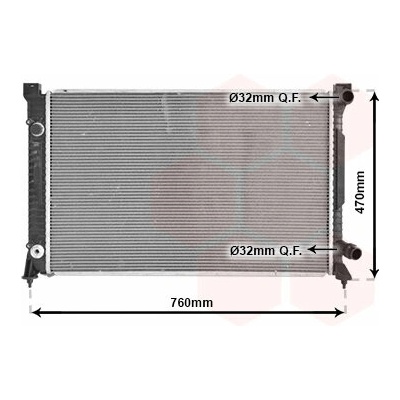 Chladič motora, chladič vody VAN WEZEL 03002158