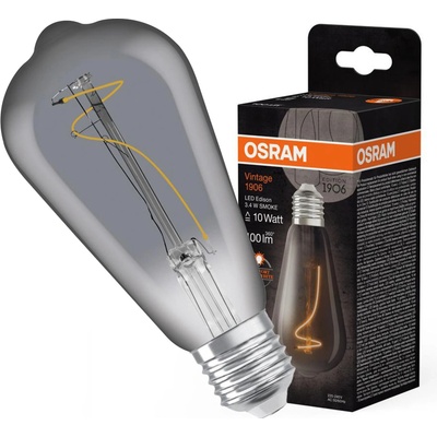 Osram G64 Sphere E27 3,4W = 10W 100 lm 1800K Warm Smoked Vintage 1906