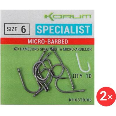 KORUM Háček Xpert Specialist Micro Hooks, vel. 6, 2 × 10 ks