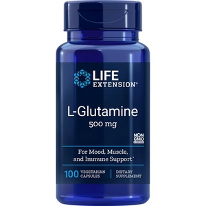 Life Extension L-Glutamine/ Л-Глутамин 500 mg х 100 капсули (00345 LE)