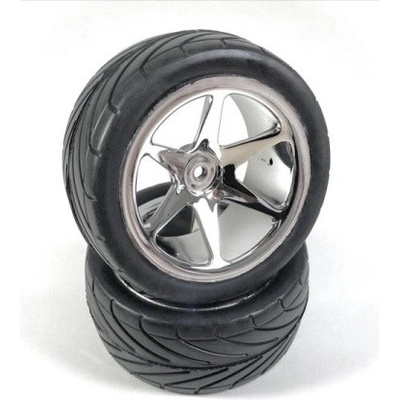 Absima Silniční pneu Absima pro buggy 1:10 včetně disků 2 ks chrom zadní