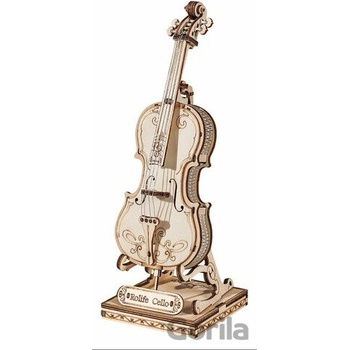 Robotime drevené 3D puzzle Violončelo 58 ks