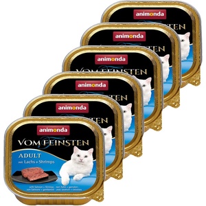 Animonda Vom Feinsten Adult Cats - с сьомга и скариди 6 x 100г