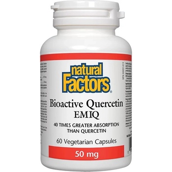 Natural Factors Bioactive Quercetin EMIQ, 60 капсули, Natural Factors