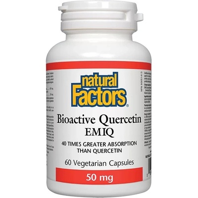 Natural Factors Bioactive Quercetin EMIQ, 60 капсули, Natural Factors