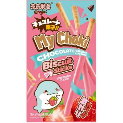 Ennjoi Strawberry Cream Biscuit Sticks 40 g