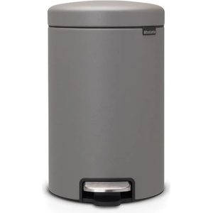 Brabantia Кош за смет с педал Brabantia NewIcon 12L, Mineral Concrete Grey (1001090) - topmall
