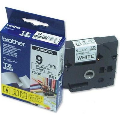 Páska Brother 9mm TZE221, čierna na bielu