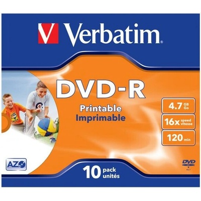 Verbatim DVD-R 4,7GB 16x, slim jewel, 10ks (43521)