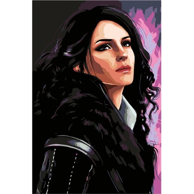 MALUJEŠ Malování podle čísel YENNEFER Rozměr 40 x 60 cm Rámování vypnuté plátno na rám