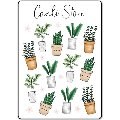 Samolepky Canli Plants A6