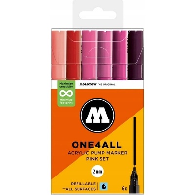 Molotow One4All 127HS Pink Sada Růžová 6 kusů