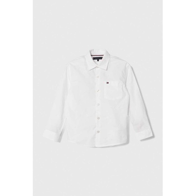 Tommy Hilfiger Детска памучна риза Tommy Hilfiger в бяло (KB0KB08311.128.176.9BYX)
