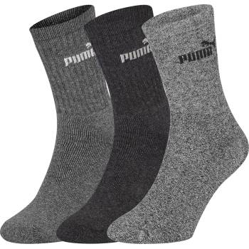 PUMA Мъжки чорапи Puma 3 Pack Crew Socks Mens - Anthracite/Grey