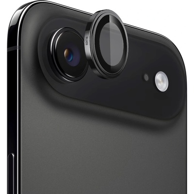 Blueo Протектор - Камера за iPhone 17 Air - Син - Сапфирено кристално оригинално стъклено стъкло - Черен
