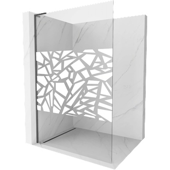 Mexen Kioto L душ кабина Walk-in 90 x 200 cm, бял модел, сив матов - 800-090-103-66-85 (800-090-103-66-85)