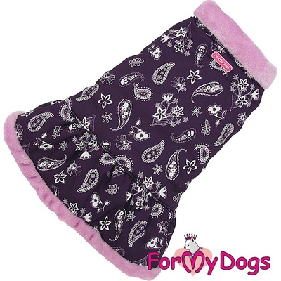 FOR MY DOGS Zimní bunda PURPLE ORNAMENT