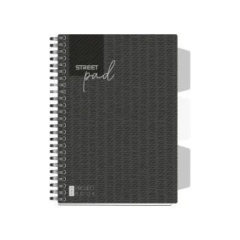 Image 1 of Eurocom Тетрадка Street Pad A5, PP, 100л. , черна, широки редове