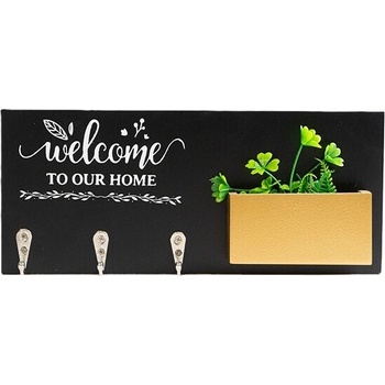 Дървена декоративна закачалка за стена с 3 шиша (2-13711)