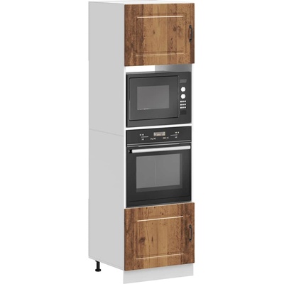 vidaXL Шкафове за фурна, 2 бр. "Kalmar", старо дърво, инженерно дърво (3315039)