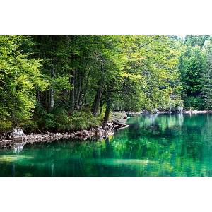 DIMEX ART Флизелинов фототапет езеро и гора 375 x 250 см