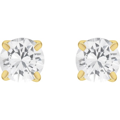 Eppi zlaté náušnice s bielymi topásmi Akina E39612