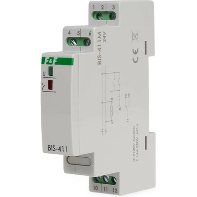 BIS-411M/24 - Impulzné relé ZAPNI/VYPNI s pamäťou, 24V, 16A, 1x NO/NC