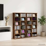 vidaXL Кабинет за CD 2 бр. Старо дърво 60 x 17 x 92 см (8012743)