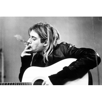 Plagát, Obraz - Photo of Kurt COBAIN and NIRVANA, 40 × 26.7 cm