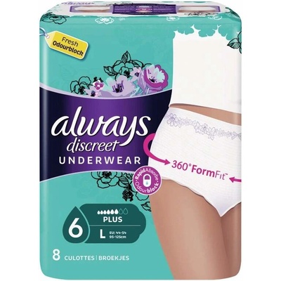 Always Discreet Nohavičky inkontinentné L 8 kusov