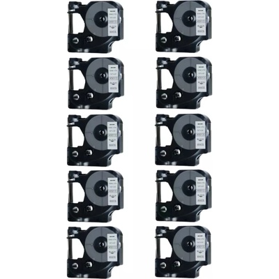 Tonery Náplně Kompatibilní páska s Dymo 45013, S0720530, 12mm x 7m cerný tisk / bílý podklad 10-PACK