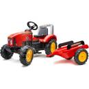 FALK Šliapací traktor 2030AB Supercharger červený s vlečkou
