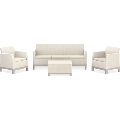 Keter SCANDI FORMA 3 SEATERS SET Pebble grey/Soft biege