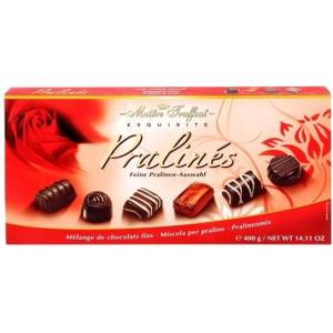 Maitre Truffout БОНБОНИ АСОРТИ ПРАЛИНА ЧЕРВЕНИ 400ГР