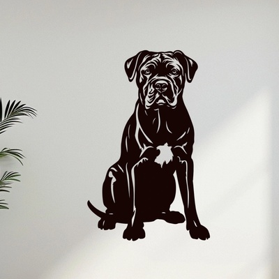 dřevo života Dřevěný obraz Cane Corso Zvolte rozměr šxv (cm): 39x60, Zvolte barvu dekoru: Černá – Hledejceny.cz