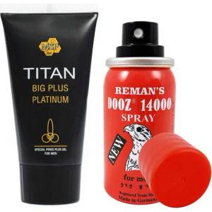 DOOZ 14000 спрей за задържане + Titan gel за уголемяване на пениса