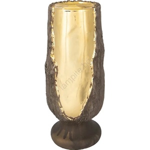 Eurolamp Свещник 25x11 cm златист/кафяв (EU0749)